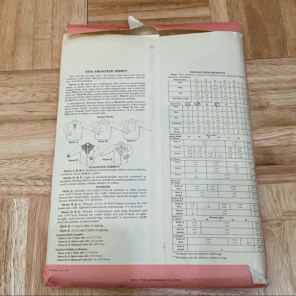 Lot of 4 Vintage Folkwear #102 #118 #125 #127 Collectible Sewing Patterns - Picture 8 of 10